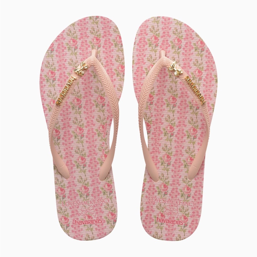 LoveShackFancy X Havaianas Women's Strawberry Macaroon Slim Flip Flops